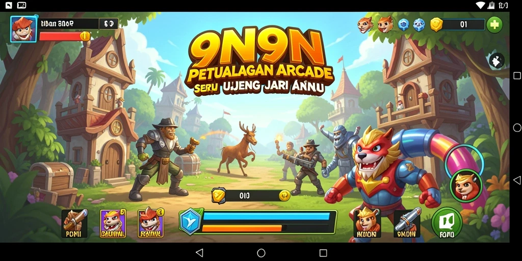 Screenshot gameplay 9N9N menunjukkan aksi seru dan tantangan menarik.