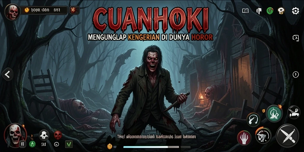 Gameplay menegangkan dari CUANHOKI dengan nuansa horor yang mencekam.