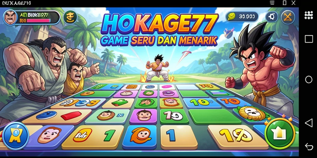 Tampilan utama gameplay HOKAGE77 dengan elemen bingo yang menghibur.