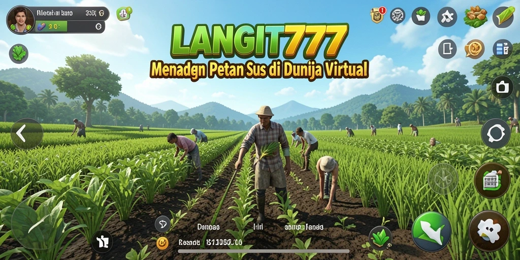 Tangkapan layar LANGIT777 menampilkan gameplay pertanian yang menyenangkan dan interaktif.