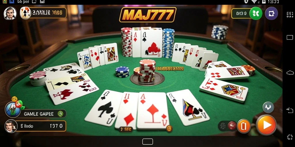 Screenshot gameplay Gaple yang seru dan interaktif di MAJ777.