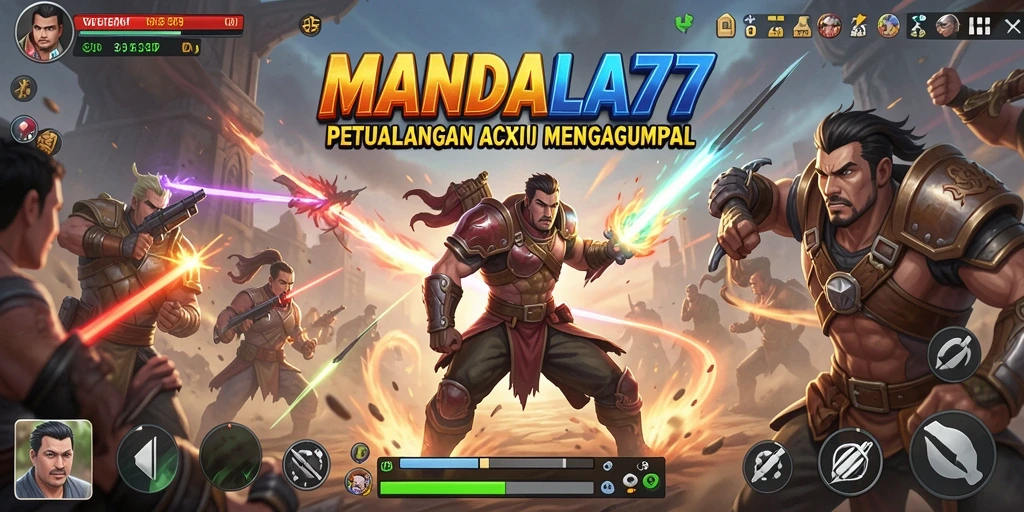 Tampilan gameplay MANDALA77 yang mendebarkan dan penuh aksi.