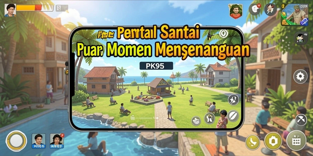 Tampilan gameplay PK95 yang ceria dan menghibur.