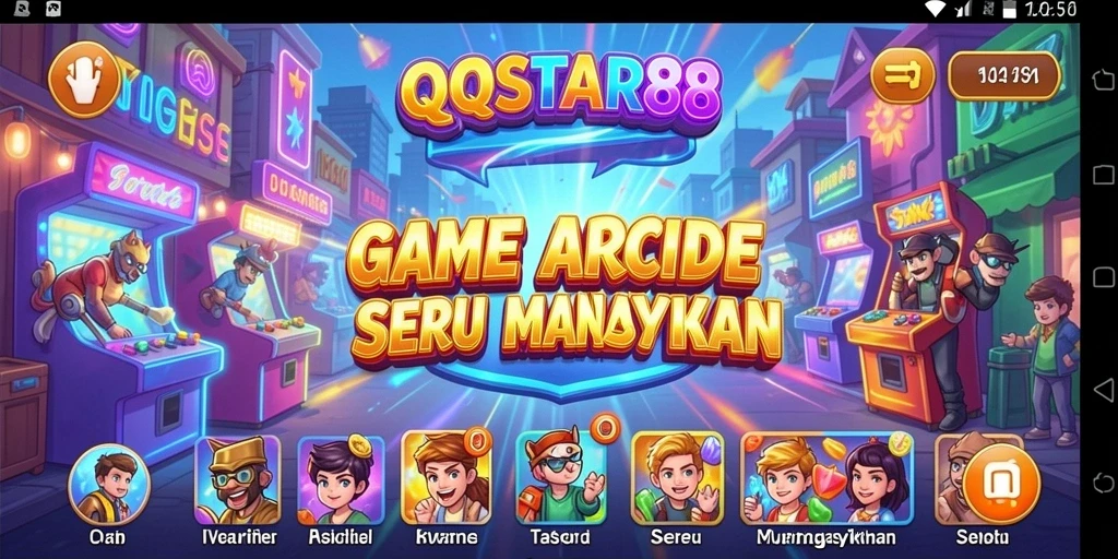 Screenshot permainan QQSTAR88 yang menunjukkan keseruan gameplay Arcade.
